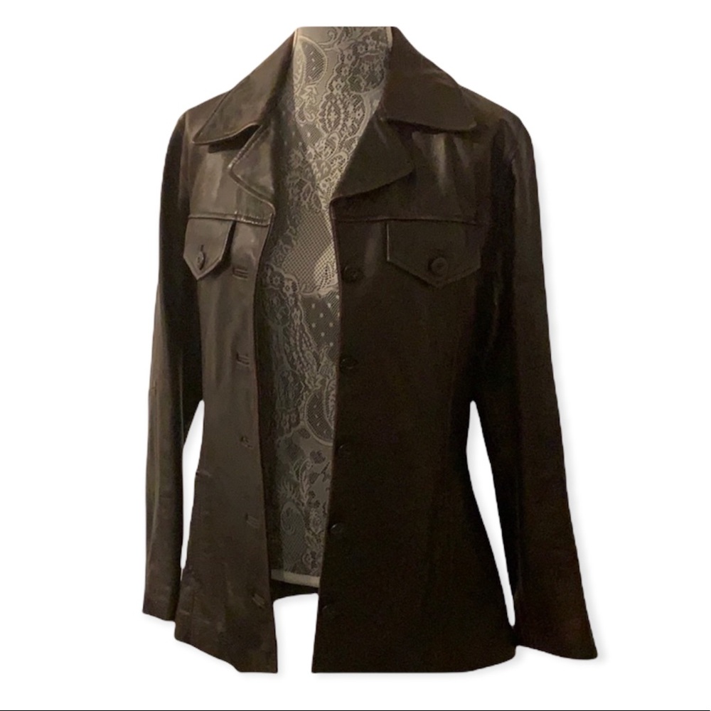 Like NEW Wilsons Leather Women’s Jacket Size M  dark brown